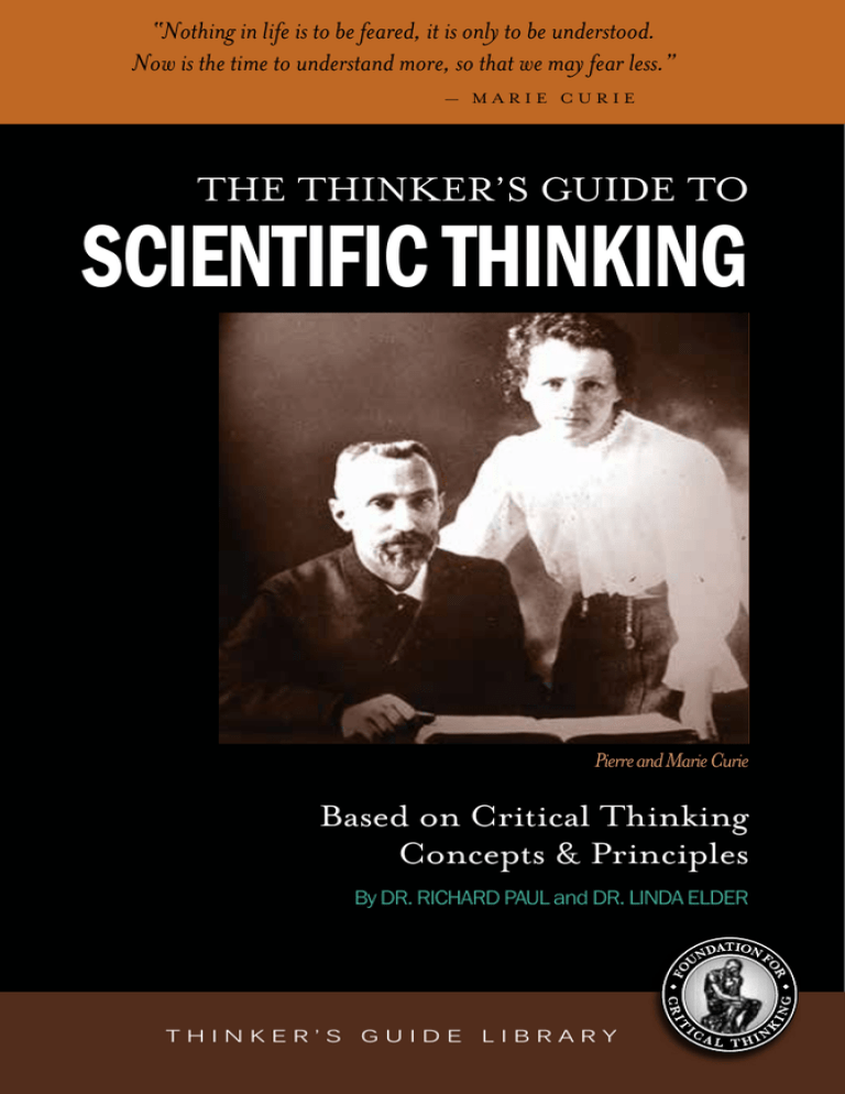 foundation for critical thinking pdf