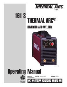 THERMAL ARC® 161 S Operating Manual