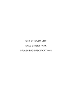 city of sioux city dale street park splash pad specifications