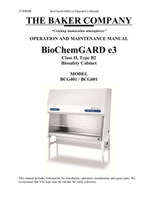 BioChemGARD® e3 Operator`s Manual