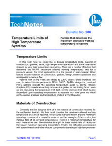 Temperature Limits of High Temperature Systems