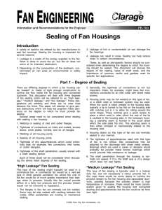 Sealing of Fan Housings