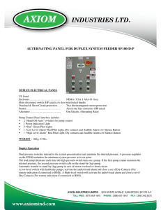 alternating panel for duplex system feeder sf100-dp