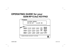 OPERATING GUIDE for your