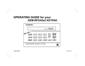 OPERATING GUIDE for your