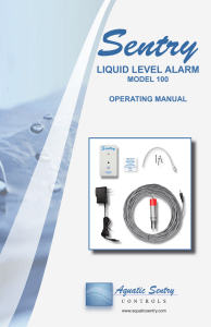 LIQUID LEVEL ALARM - Aquatic Sentry Controls