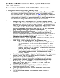 Specification text for XPA1 Explosion Proof Alarm, to go into 11610