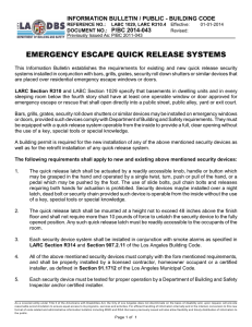 emergency escape quick release systems