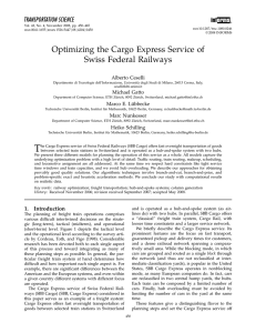 Optimizing the Cargo Express Service of Swiss