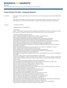 Travis Perkins Plc (UK) - Company Reports