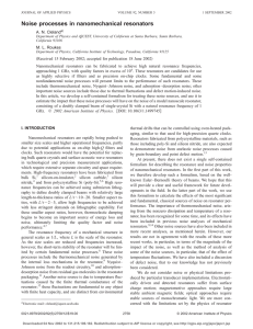 Noise processes in nanomechanical resonators