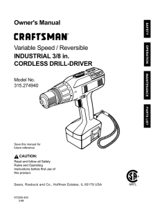 Variable Speed / Reversible INDUSTRIAL 3/8 in