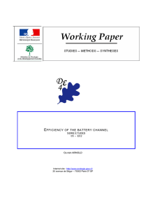 EFFICIENCY OF THE BATTERY CHANNEL