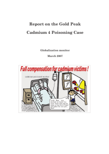Report on the Gold Peak Cadmium 4 Poisoning Case