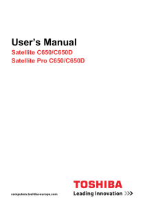 User`s Manual - TOSHIBA FORUMS