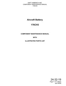 Aircraft Battery 176CH3