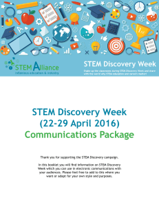 STEM Discovery Week (22-29 April 2016) Communications Package