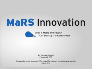 What is MaRS Innovation? Our Start
