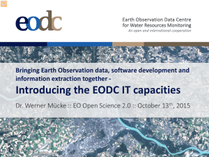 Bringing Earth Observation data, software