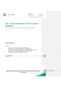 D2.1.2 Documentation of the Corpora