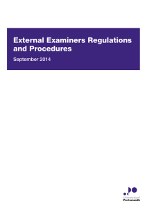 External Examiners Regulations and Procedures