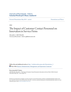 the impact of customer contact personnel on innovation in service firms