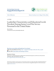Leadership Characteristics and Educational Levels Prevalent