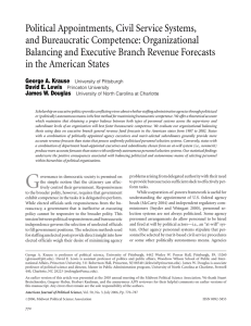 Political Appointments, Civil Service Systems, and Bureaucratic