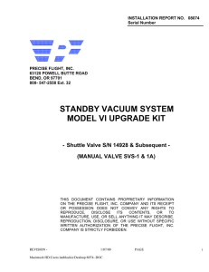 standby vacuum system model vi upgrade kit