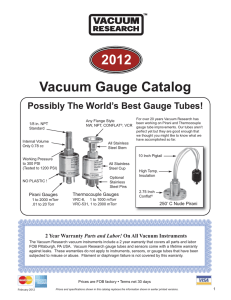 Vacuum Gauge Catalog 2012