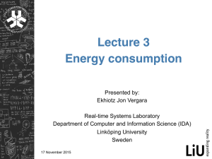 Lecture 3 Energy consumption - IDA