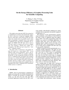 On the Energy Efficiency of Graphics Processing Units for