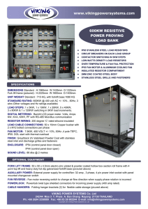 600KW RESISTIVE POWER PROVING LOAD BANK www