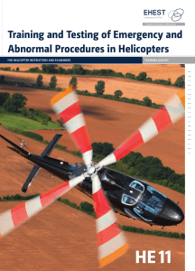 Training and Testing of Emergency and Abnormal Procedures in