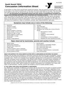 Concussion Information Sheet
