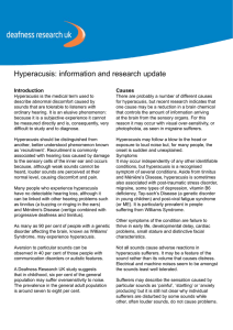 Hyperacusis: information and research update