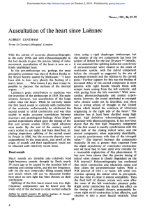 Auscultation of the heart since Laennec
