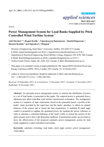 Power Management System for Load Banks Supplied by Pitch