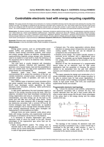 Controllable electronic load with energy recycling capability