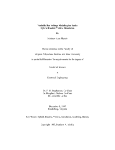 Variable Bus Voltage Modeling for Series Hybrid Electric Vehicle