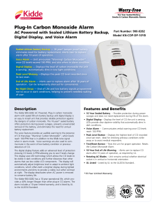 Plug-In Carbon Monoxide Alarm