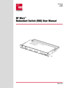 RF Worx™ Redundant Switch (RDS) User Manual