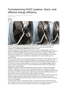 Commissioning HVAC systems: Quick, cost