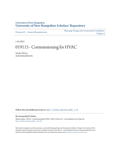 019115 - Commissioning for HVAC