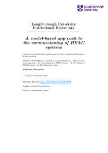 A model-based approach to the commissioning of HVAC systems