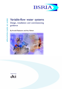 Variable-flow water systems: Design, installtion and commissioning