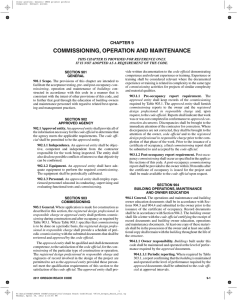 Chapter 9 - Commissioning, Operation and Maintenance
