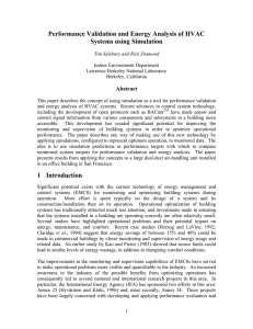 Performance Validation and Energy Analysis of HVAC Systems