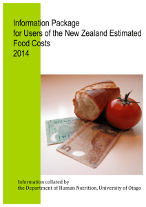 Information Package for Users of the New Zealand Estimated Food