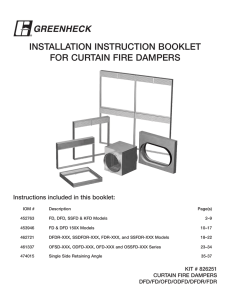 Curtain Fire Damper Installation Booklet